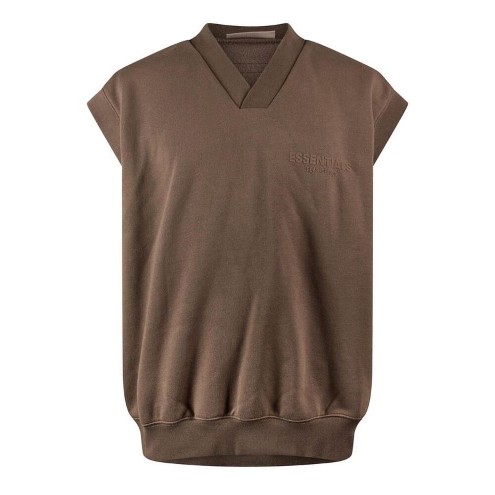 Fear Of God Essentials Mens Knitted Sweater Vest / Wood